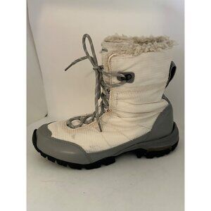 Columbia Womens Size 8 Omni-Tech Heat Insulated Winter Boots  White Gray Waterpr